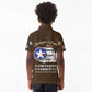 African American Aviators WWII Kid Polo Shirt Tuskegee Red Tails Airmen Brown Leather Pattern - African Pride