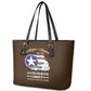 African American Aviators WWII Leather Tote Bag Tuskegee Red Tails Airmen Brown Leather Pattern - African Pride