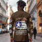 African American Aviators WWII Long Sleeve Button Shirt Tuskegee Red Tails Airmen Brown Leather Pattern - African Pride