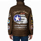 Tuskegee Airmen WWII Heroes Padded Jacket The Great American Aviators Brown Leather Pattern