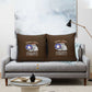 Tuskegee Airmen WWII Heroes Pillow Cover The Great American Aviators Brown Leather Pattern