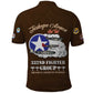 African American Aviators WWII Polo Shirt Tuskegee Red Tails Airmen Brown Leather Pattern - African Pride
