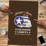 Tuskegee Airmen WWII Heroes Puzzle The Great American Aviators Brown Leather Pattern