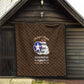 African American Aviators WWII Quilt Tuskegee Red Tails Airmen Brown Leather Pattern - African Pride