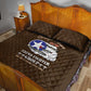 African American Aviators WWII Quilt Bed Set Tuskegee Red Tails Airmen Brown Leather Pattern - African Pride