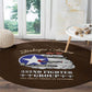 African American Aviators WWII Round Carpet Tuskegee Red Tails Airmen Brown Leather Pattern - African Pride