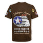 African American Aviators WWII Rugby Jersey Tuskegee Red Tails Airmen Brown Leather Pattern - African Pride