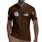 African American Aviators WWII Rugby Jersey Tuskegee Red Tails Airmen Brown Leather Pattern - African Pride