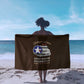 African American Aviators WWII Sarong Tuskegee Red Tails Airmen Brown Leather Pattern - African Pride