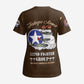 African American Aviators WWII Scrub Top Tuskegee Red Tails Airmen Brown Leather Pattern - African Pride