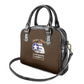 African American Aviators WWII Shoulder Handbag Tuskegee Red Tails Airmen Brown Leather Pattern - African Pride