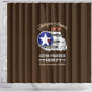 African American Aviators WWII Shower Curtain Tuskegee Red Tails Airmen Brown Leather Pattern - African Pride