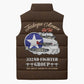 Tuskegee Airmen WWII Heroes Sleeveless Puffer Jacket The Great American Aviators Brown Leather Pattern