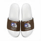 Tuskegee Airmen WWII Heroes Slide Sandals The Great American Aviators Brown Leather Pattern