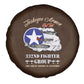 African American Aviators WWII Spare Tire Cover Tuskegee Red Tails Airmen Brown Leather Pattern - African Pride