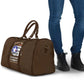 Tuskegee Airmen WWII Heroes Travel Bag The Great American Aviators Brown Leather Pattern