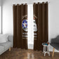 African American Aviators WWII Window Curtain Tuskegee Red Tails Airmen Brown Leather Pattern - African Pride