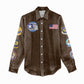 African American Aviators WWII Women Casual Shirt Tuskegee Red Tails Airmen Brown Leather Pattern - African Pride