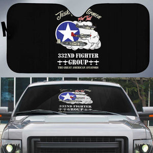 Tuskegee Airmen WWII Heroes Auto Sun Shade The Great American Aviators Black Art