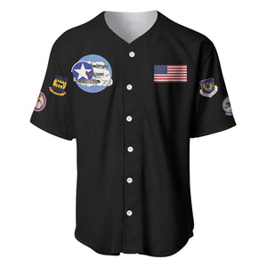 African American Aviators WWII Baseball Jersey Tuskegee Red Tails Airmen Black - African Pride
