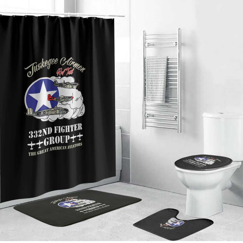 Tuskegee Airmen WWII Heroes Bathroom Set The Great American Aviators Black Art