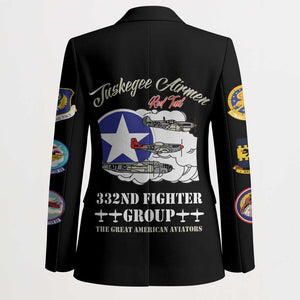 Tuskegee Airmen WWII Heroes Blazer The Great American Aviators Black Art