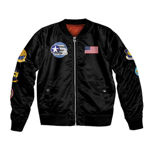 African American Aviators WWII Bomber Jacket Tuskegee Red Tails Airmen Black - African Pride