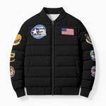 Tuskegee Airmen WWII Heroes Bomber Puffer Jacket The Great American Aviators Black Art