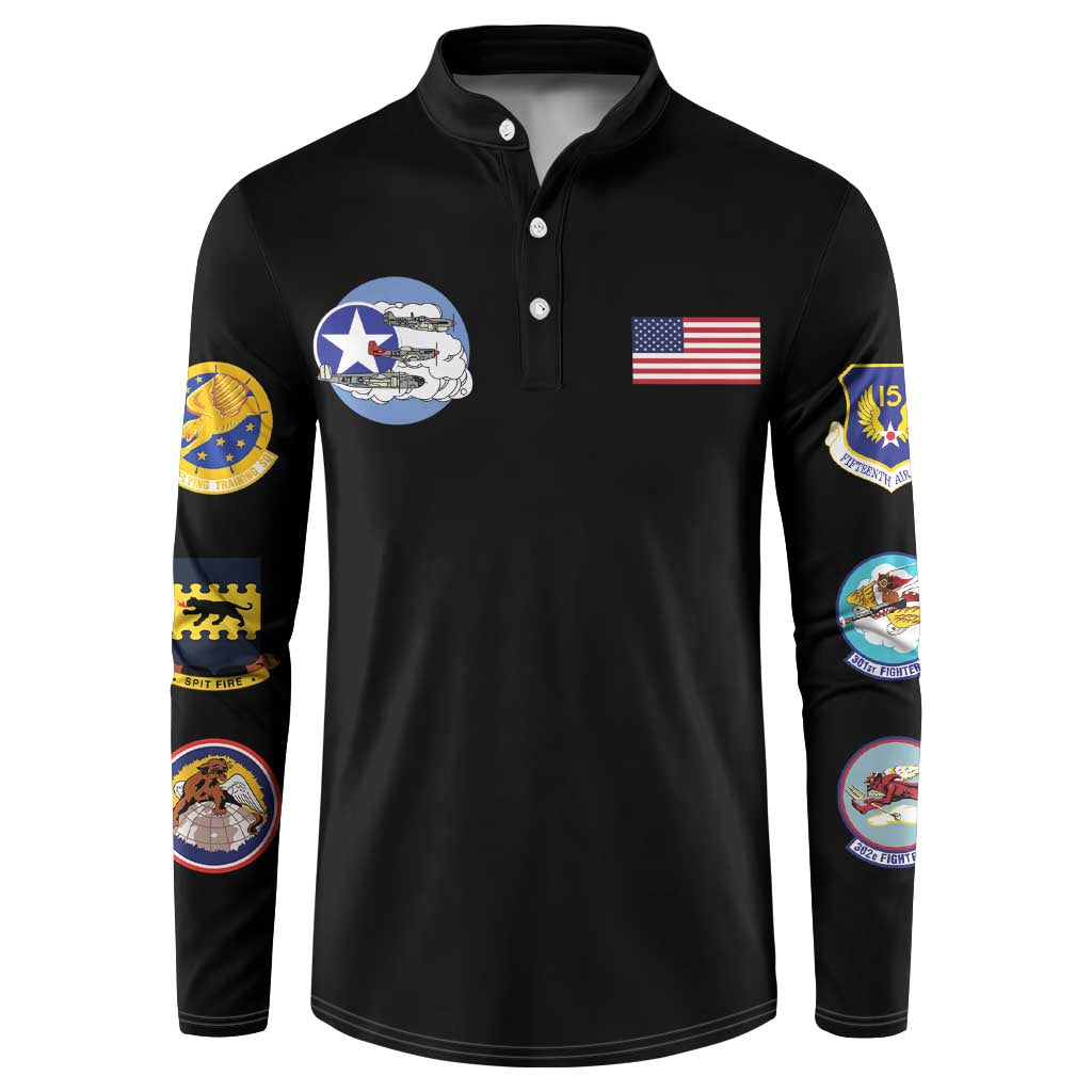 Tuskegee Airmen WWII Heroes Button Sweatshirt The Great American Aviators Black Art