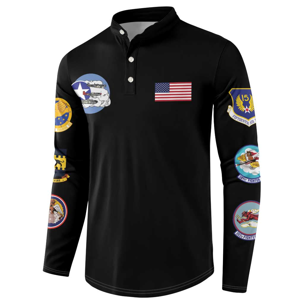 Tuskegee Airmen WWII Heroes Button Sweatshirt The Great American Aviators Black Art