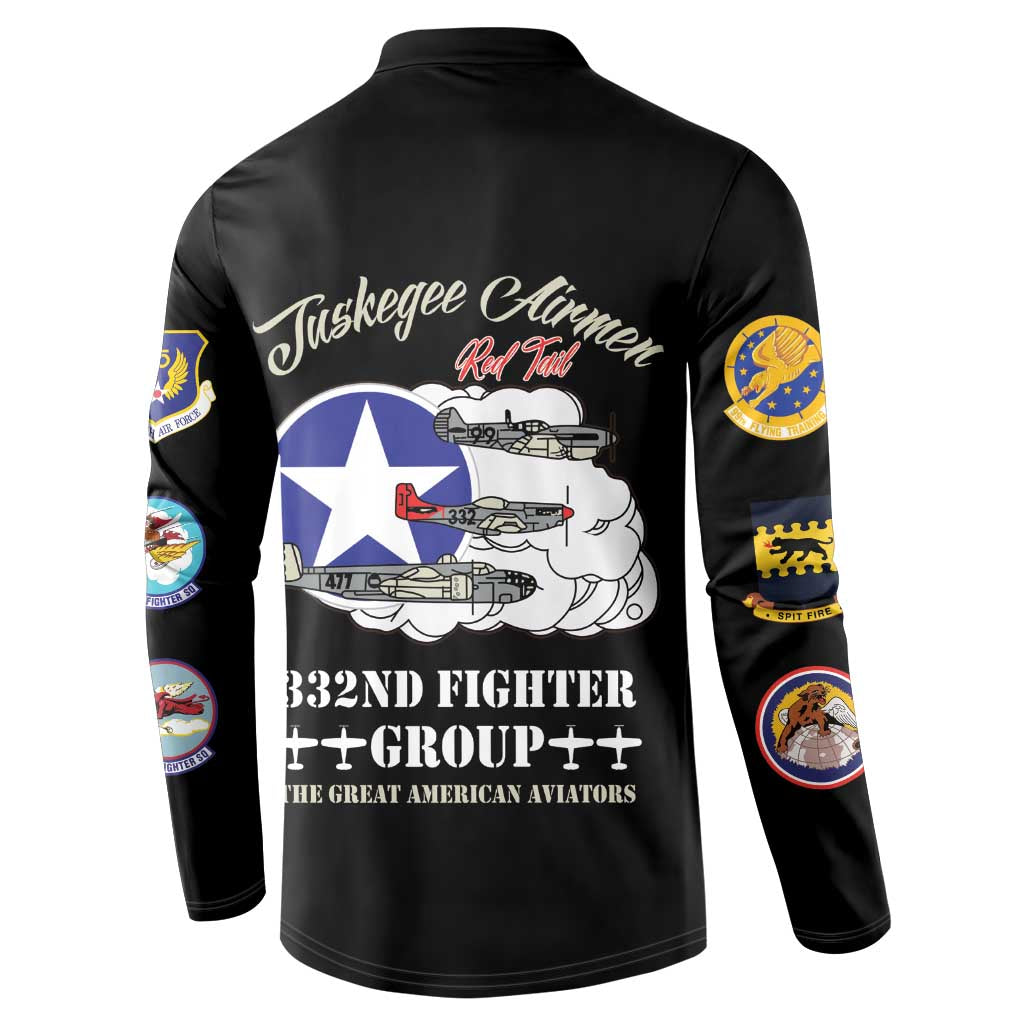 Tuskegee Airmen WWII Heroes Button Sweatshirt The Great American Aviators Black Art