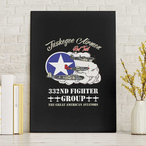 African American Aviators WWII Canvas Wall Art Tuskegee Red Tails Airmen Black - African Pride