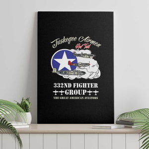 African American Aviators WWII Canvas Wall Art Tuskegee Red Tails Airmen Black - African Pride