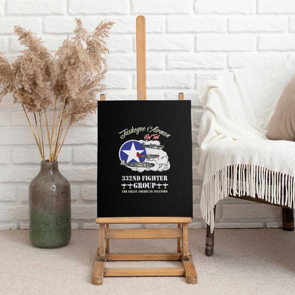 African American Aviators WWII Canvas Wall Art Tuskegee Red Tails Airmen Black - African Pride