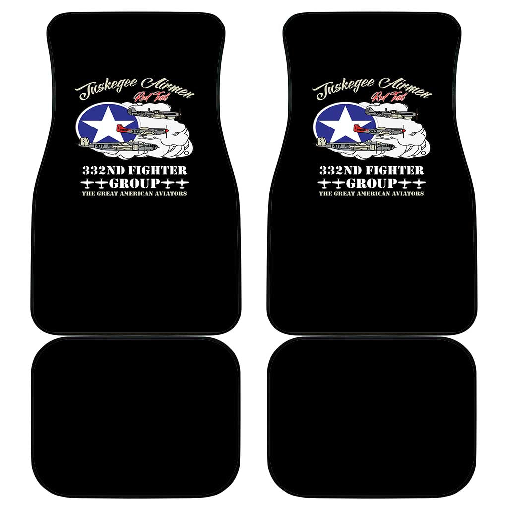 African American Aviators WWII Car Mats Tuskegee Red Tails Airmen Black - African Pride