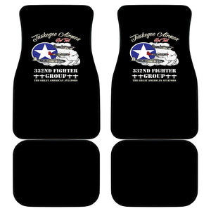 African American Aviators WWII Car Mats Tuskegee Red Tails Airmen Black - African Pride
