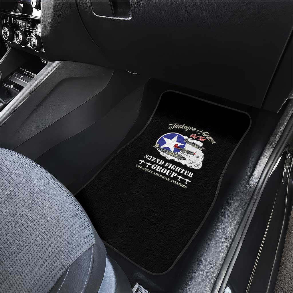 African American Aviators WWII Car Mats Tuskegee Red Tails Airmen Black - African Pride