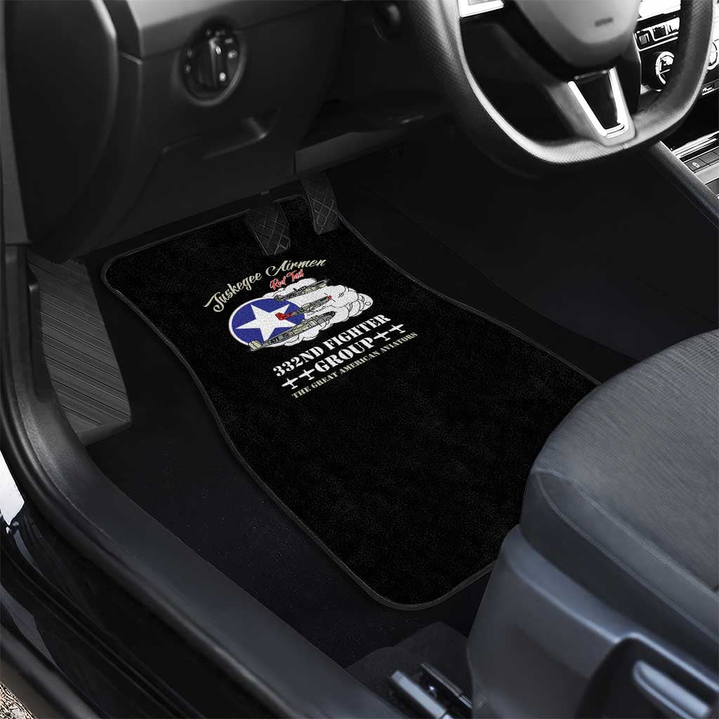 African American Aviators WWII Car Mats Tuskegee Red Tails Airmen Black - African Pride