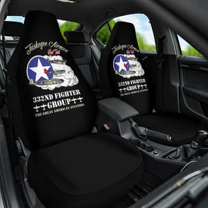 African American Aviators WWII Car Seat Cover Tuskegee Red Tails Airmen Black - African Pride