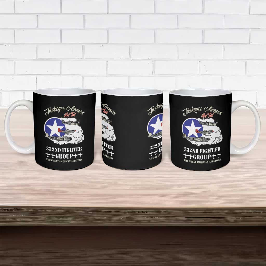 Tuskegee Airmen WWII Heroes Ceramic Mug The Great American Aviators Black Art