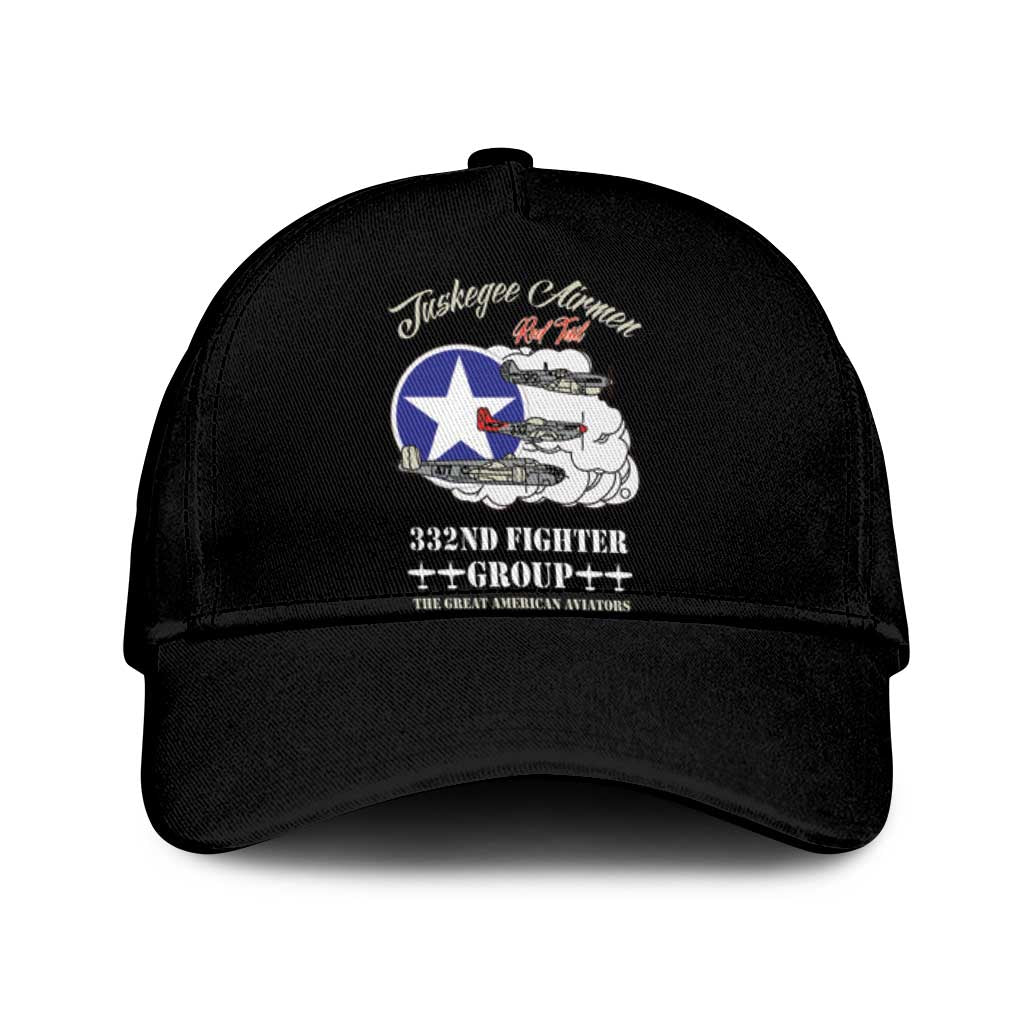 African American Aviators WWII Classic Cap Tuskegee Red Tails Airmen Black - African Pride