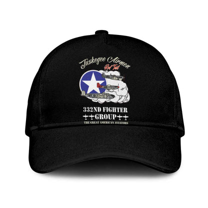 African American Aviators WWII Classic Cap Tuskegee Red Tails Airmen Black - African Pride