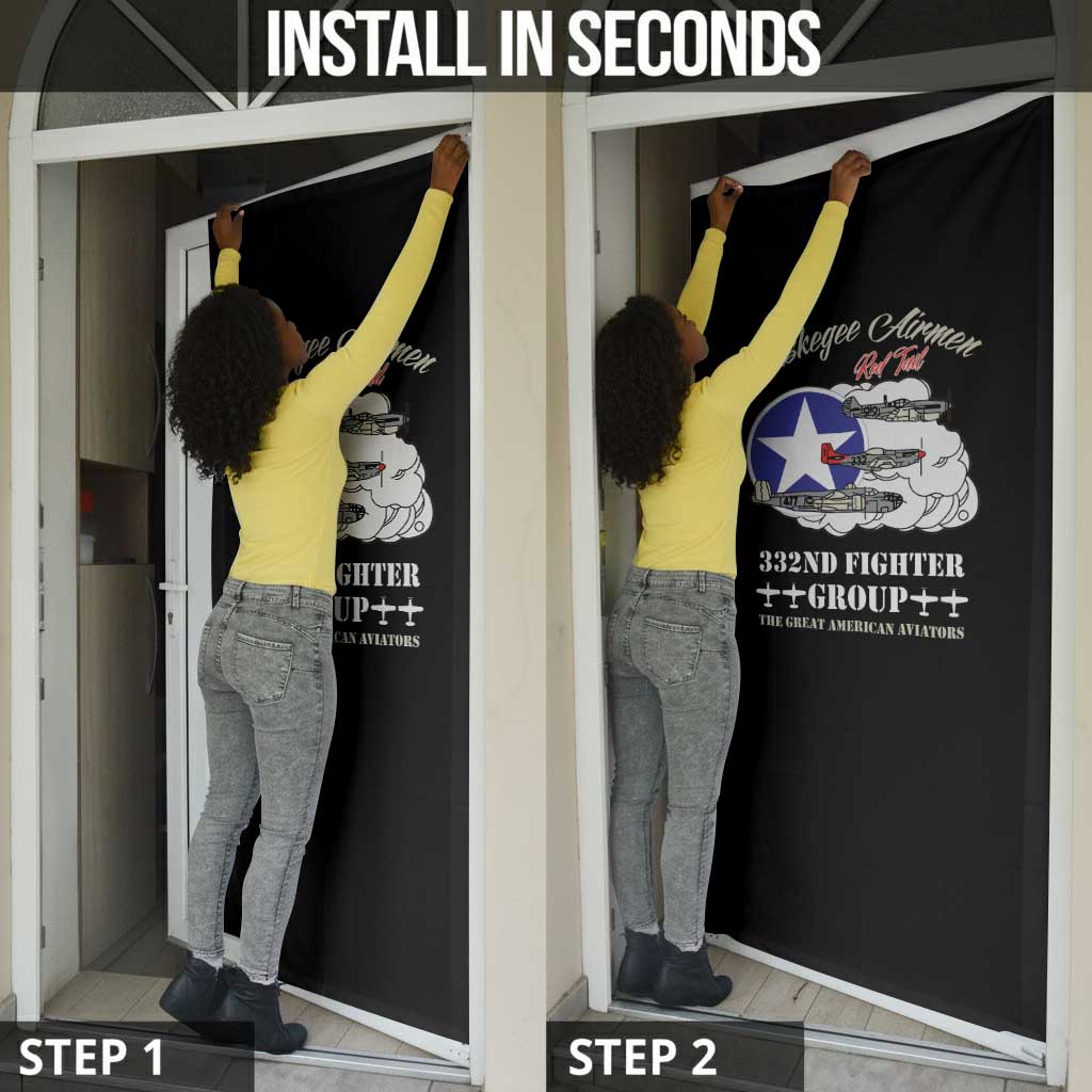 Tuskegee Airmen WWII Heroes Door Cover The Great American Aviators Black Art