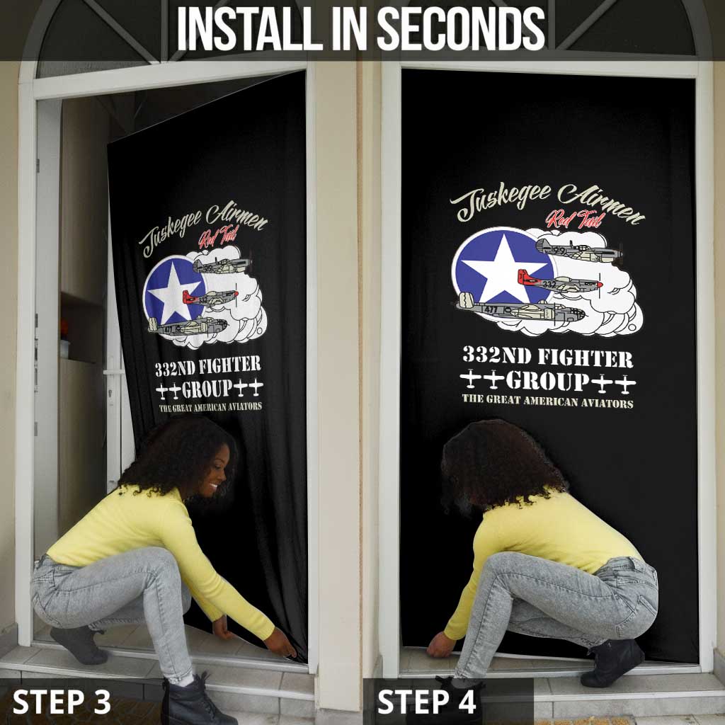 Tuskegee Airmen WWII Heroes Door Cover The Great American Aviators Black Art