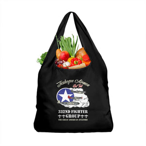 African American Aviators WWII Grocery Bag Tuskegee Red Tails Airmen Black - African Pride