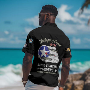 African American Aviators WWII Hawaiian Shirt Tuskegee Red Tails Airmen Black - African Pride