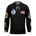 Tuskegee Airmen WWII Heroes Hockey Jersey The Great American Aviators Black Art