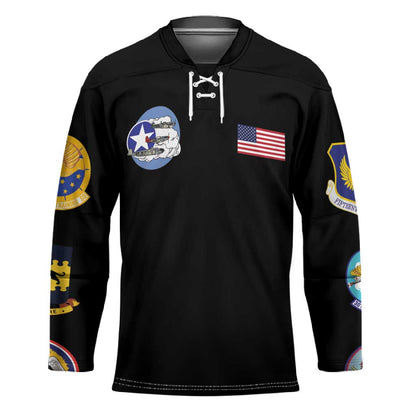 Tuskegee Airmen WWII Heroes Hockey Jersey The Great American Aviators Black Art
