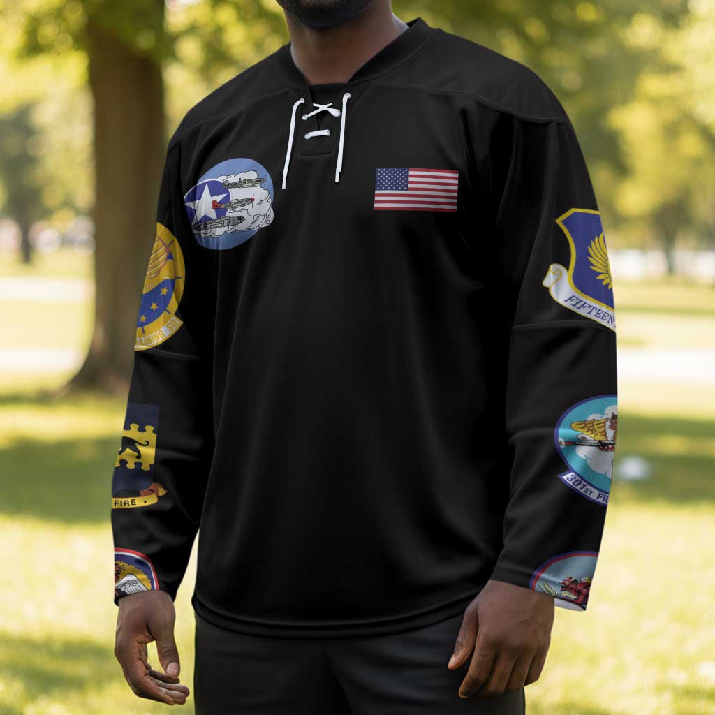 Tuskegee Airmen WWII Heroes Hockey Jersey The Great American Aviators Black Art