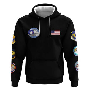 African American Aviators WWII Hoodie Tuskegee Red Tails Airmen Black - African Pride